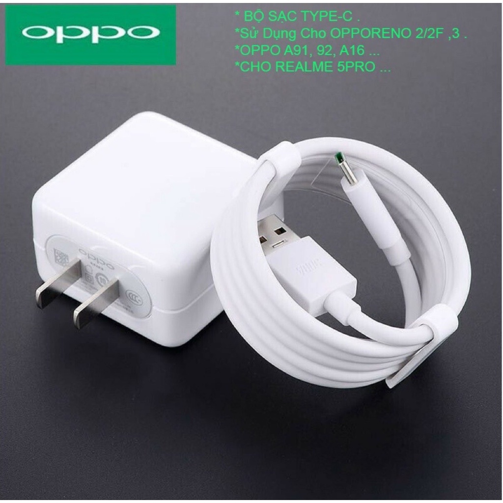 Sạc Oppo, Realme 4A zin, Bộ sạc Vooc, sạc nhanh 20w