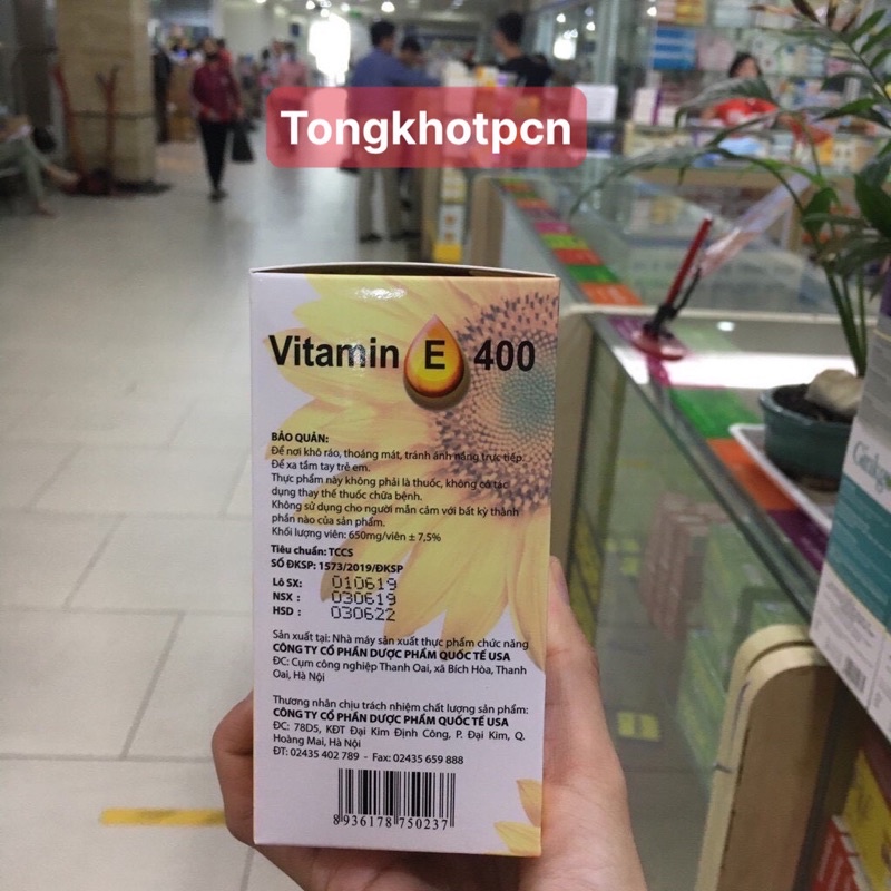 Viên uống Vitamin E 400 Hướng Dương