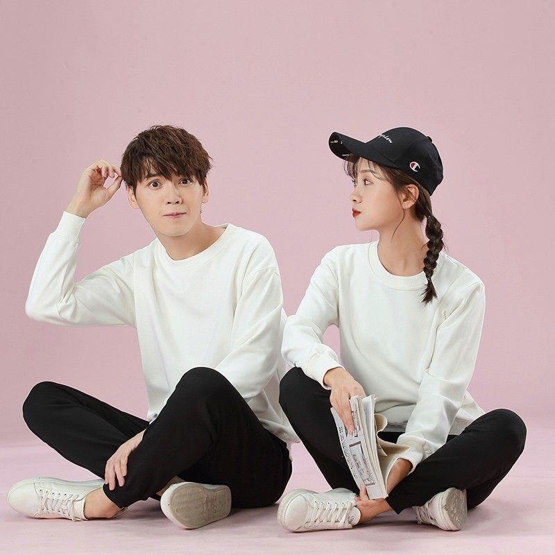 áo sweater unisex đủ size màu đen trắng