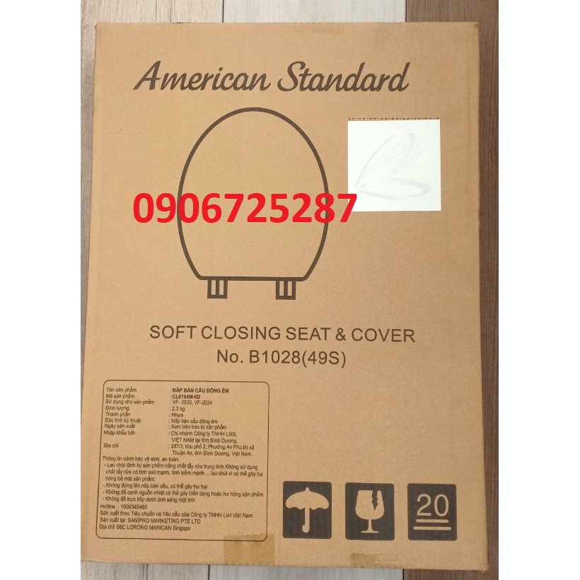 Nắp cầu American Standard êm 491000S-WT VF-2024 , VF-2530, 2530WT