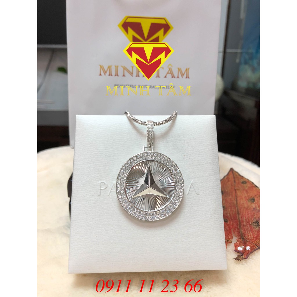 MẶT DÂY CHUYỀN NAM MẶT MERCEDES BẠC TA MTJ