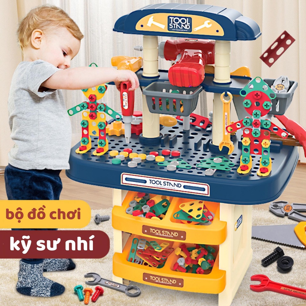 Đồ chơi lắp ráp-Đồ chơi kỹ sư cao cấp cho bé, đồ chơi thông minh phát triển tư duy cho trẻ em BOBIKIDS LR01