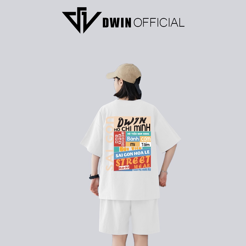 Áo thun unisex Hồ Chí Minh Thời trang DWin basic tee phông trơn nam nữ tay lỡ oversize form rộng