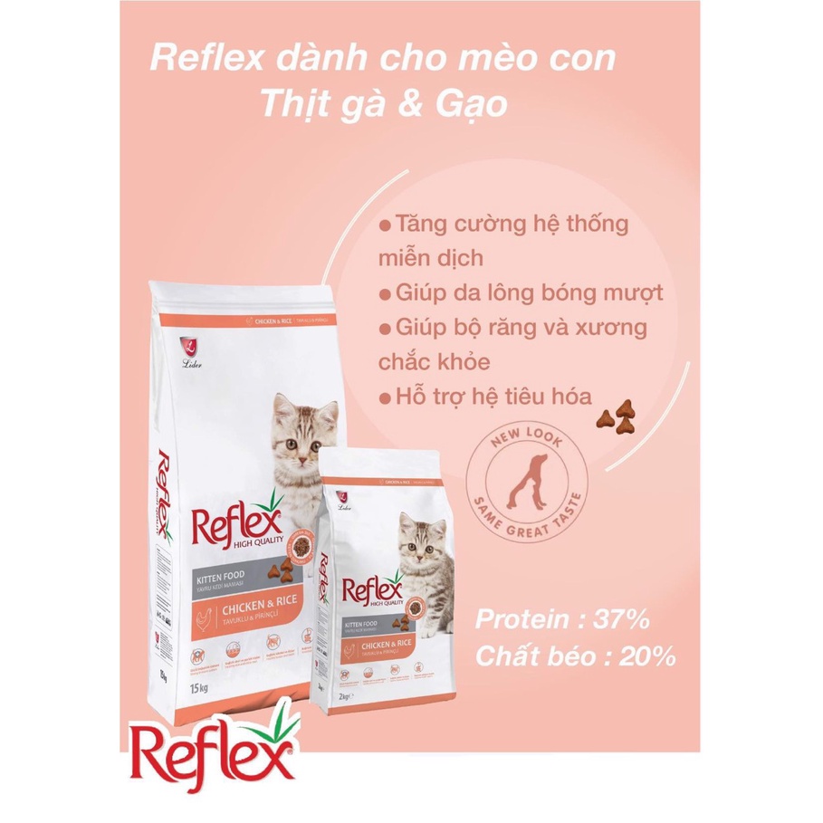 [THỨC ĂN CHO MÈO] Thức Ăn Hạt Reflex Kitten  Vị Gà Công Thức Đặc Biệt Dành Cho Mèo Con - Giá Rẻ Nhất Sàn