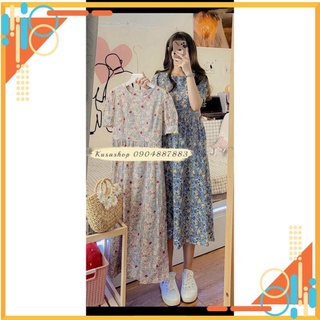 Đầm - Váy hoa babydoll tay bồng hoa nhí Ulzzang