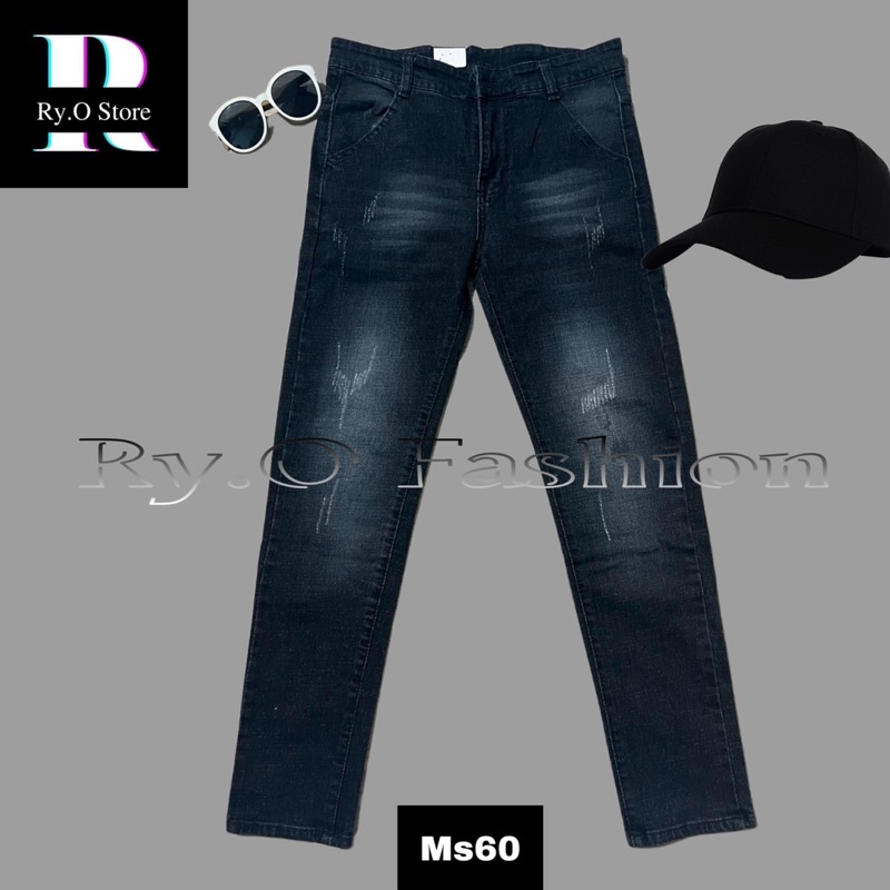 Quần Jean Nam cao cấp, quần bò nam màu đen chất liệu co giãn thoải mái Ry.O Fashion MS60