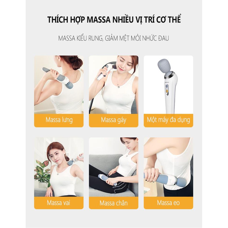 Máy massage toàn thân mini đa năng tay cẩm, rung động massage cơ bắp toàn thân