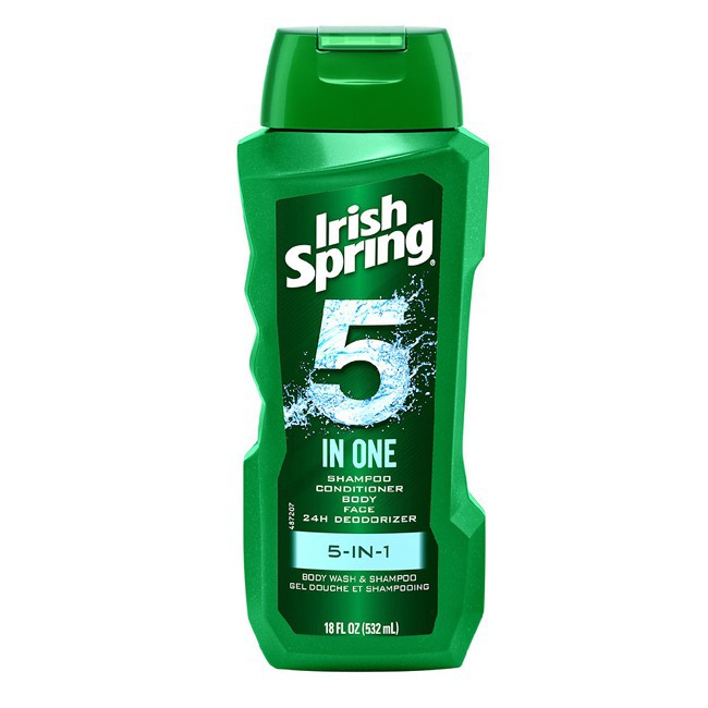 SỮA TẮM GỘI CHO NAM IRISH SPRING 5IN1 MỸ 532ml