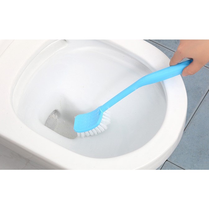 Chổi Cọ toilet, Nhà Vệ Sinh 2 Đầu Thông Minh Cán Dài Tiện Lợi