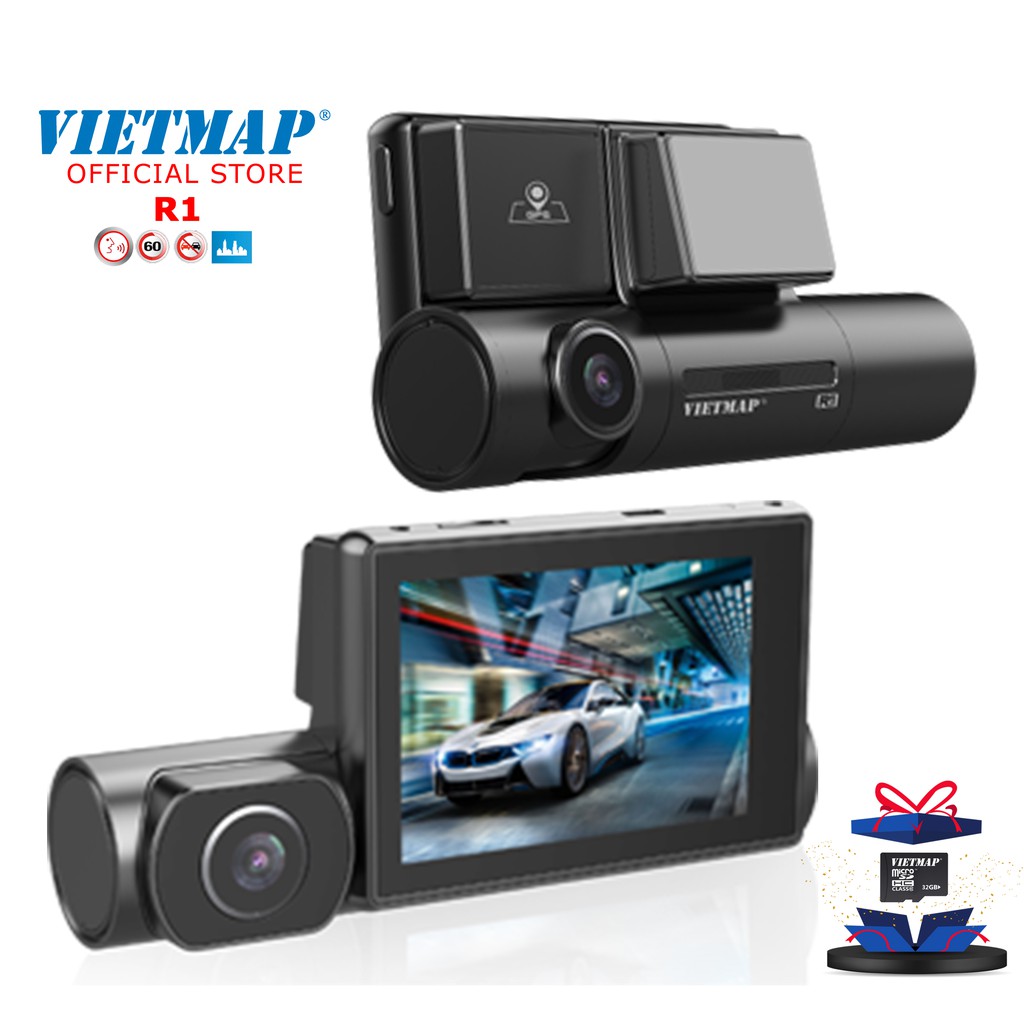 VIETMAP R1 - Camera Hành Trình Cảm Ứng - Cảnh Báo Giao Thông - Cảnh Báo Tốc Độ