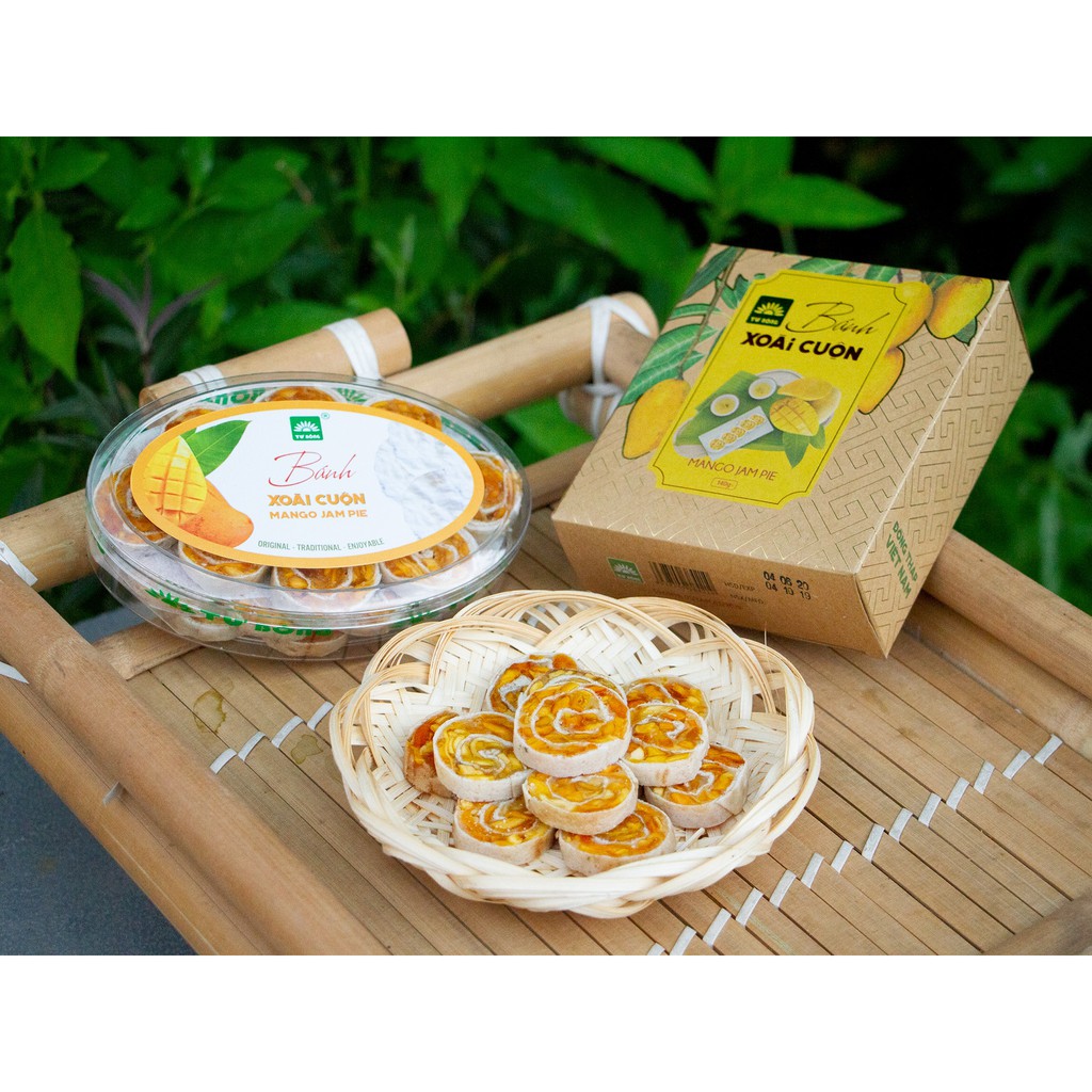 Bánh xoài cuộn Tư Bông 80g - món ăn vặt chua ngọt hấp dẫn từ Đồng Tháp