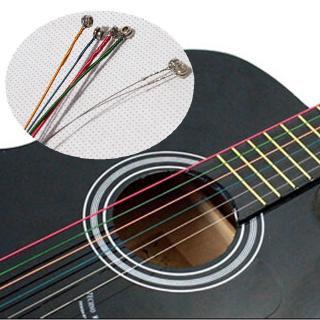 Bộ 6 dây đàn guitar màu cầu vồng thiết kế độc đáo