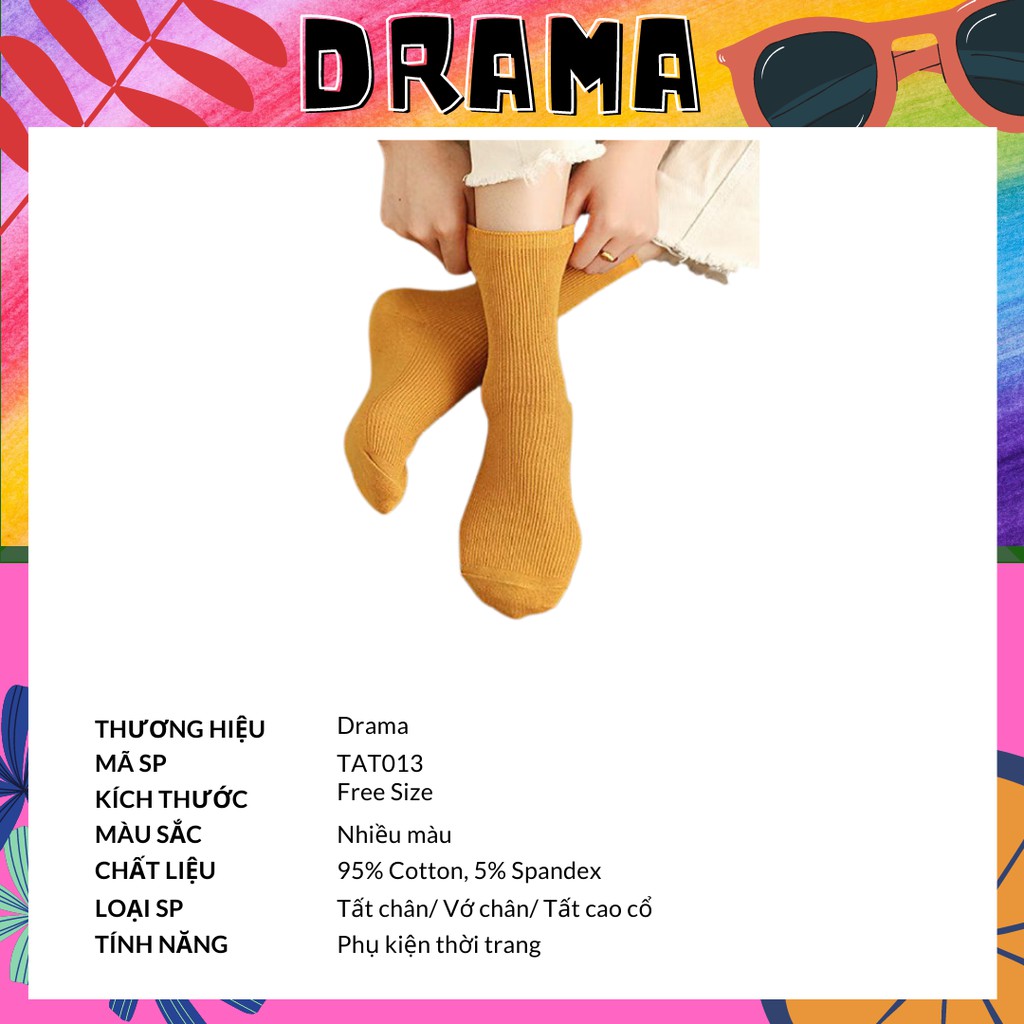 Tất nữ nhún, Tất nữ cổ cao [Nhiều màu] Vớ nữ Vintage Hàn Quốc hàng loại 1 PHỤ KIỆN DRAMA TAT013