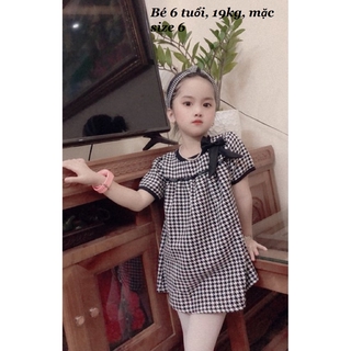 Váy dạ bé gái nơ đen XHN405