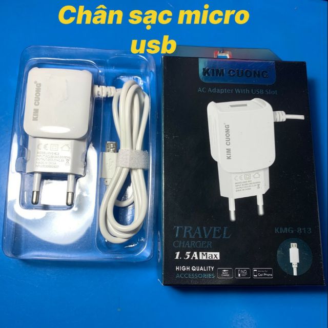 SẠC KIM CƯƠNG 813 CHUẨN 1.5A CHÂN DẸT ( chính hãng kim cương )