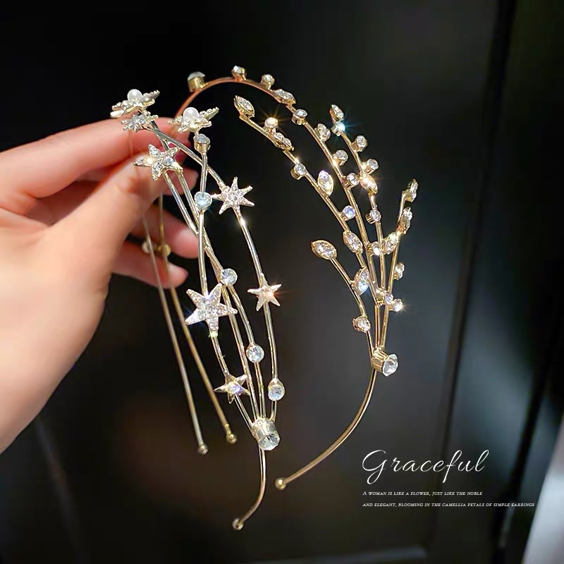 Bờm tóc đính đá cực xinh