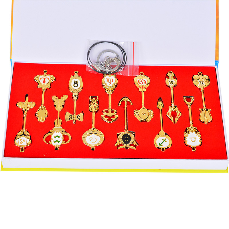 Bộ Chìa Khóa Hình Nhân Vật Lucy 12 Cung Hoàng Đạo Chất Lượng Cao