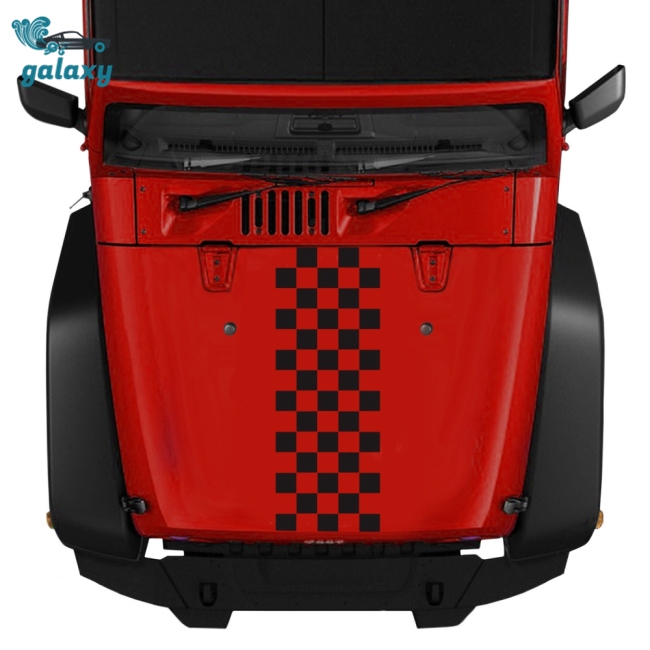 Sticker dán trang trí cốp xe kẻ sọc ca rô bắt mắt