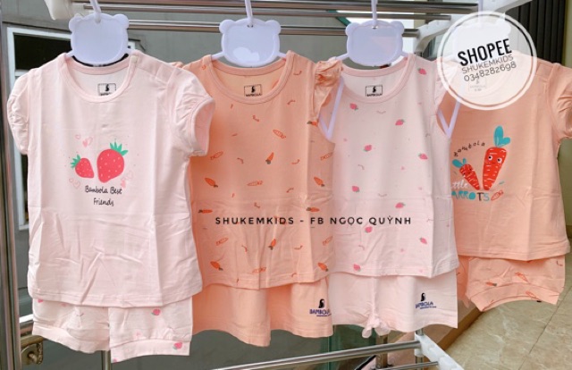 Bộ cộc sợi tre mềm mát bé trai bé gái bambola