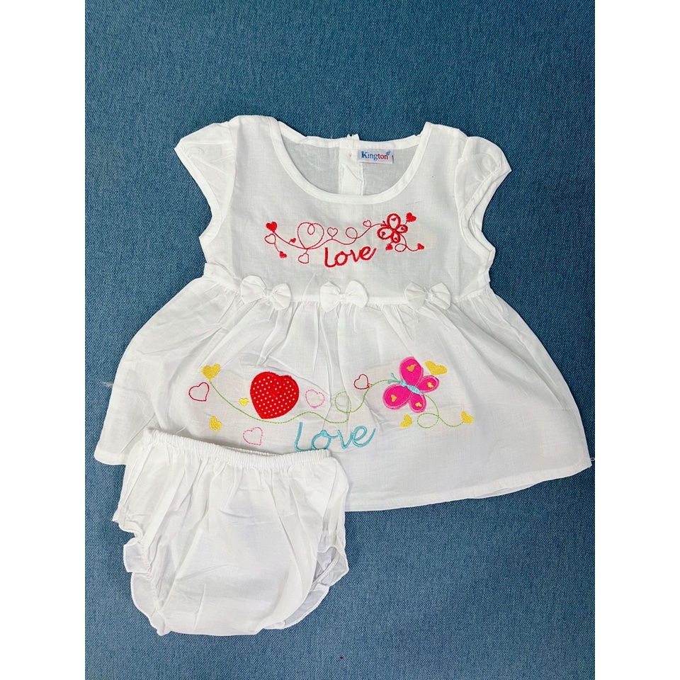 Váy, đầm bé gái mùa hè chất cotton thoáng mát nhiều hoạt tiết dễ thương kèm quần chip