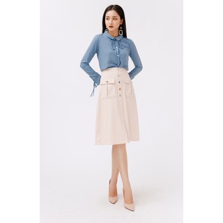 Chân váy dài túi ốp có nắp - 20Again