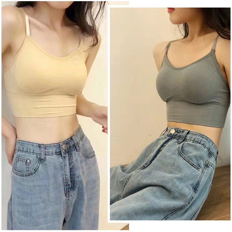 Áo bra cotton gân CAO CẤP - tập GYM - Đệm mút tháo rời | BigBuy360 - bigbuy360.vn