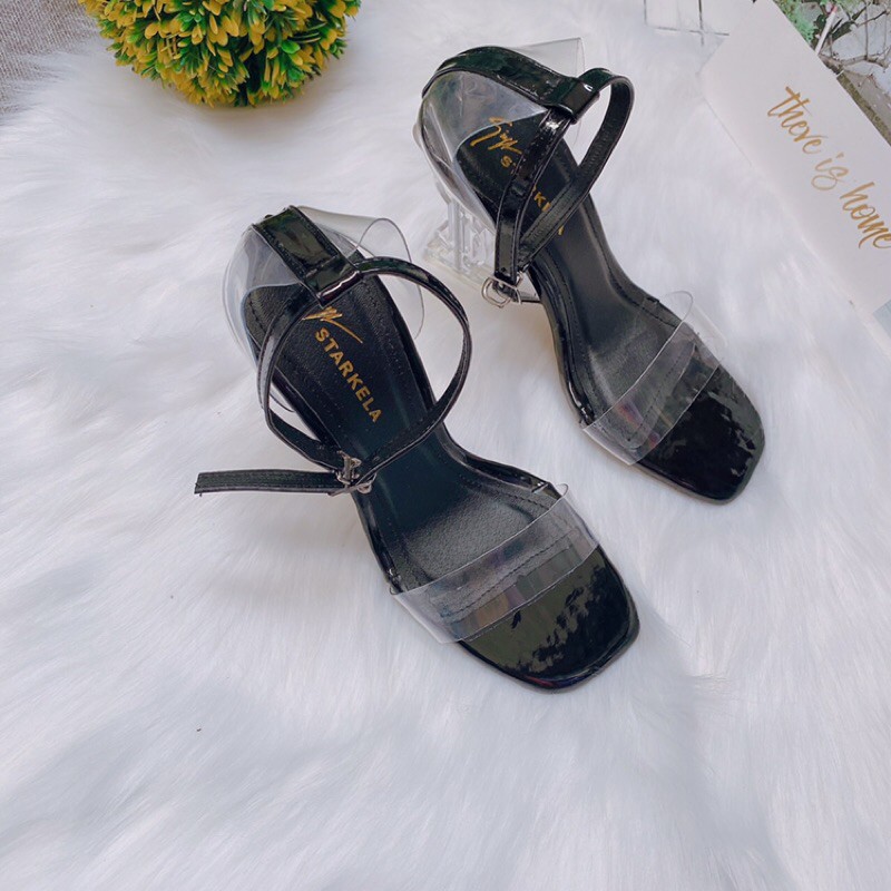 [Sỉ rẻ] Giày sandal cao gót 9p quai trong YS trong bít gót hàng hot bao giá shopee