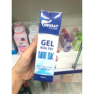 Gel rửa tay khô Sieusat khử trùng diệt khuẩn Nano Bạc - 2 loại thể tích: 100ml, 500ml