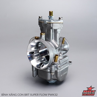 Bình xăng con pwk ga dẹp brt chính hãng 28mm - 30mm - 32mm - 34mm bảo hành 1 năm, dễ canh, có sẵn béc