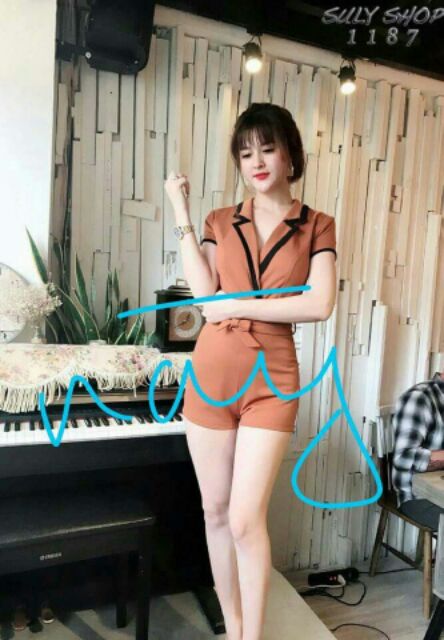 Jumpsuit lửng thời trang nữ