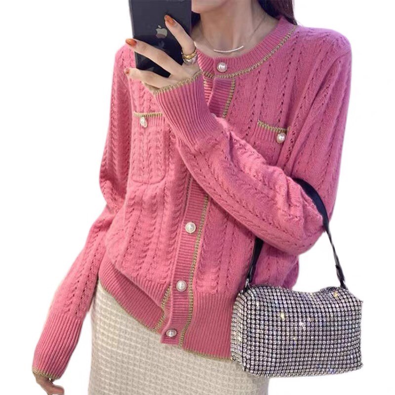 Áo Cardigan dệt kim Forgirl phối cúc sang chảnh