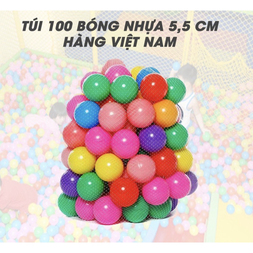 Túi 100 Banh Bóng Nhựa Việt Nam Nhiều Màu No.101726