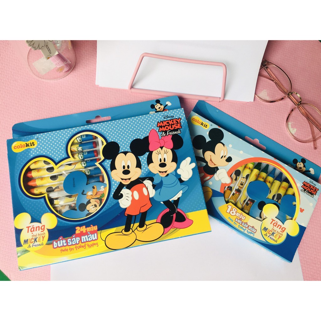 [Mã BMINCU50 giảm 50K đơn 250K] Bút Sáp Màu Mickey thiên long colokit