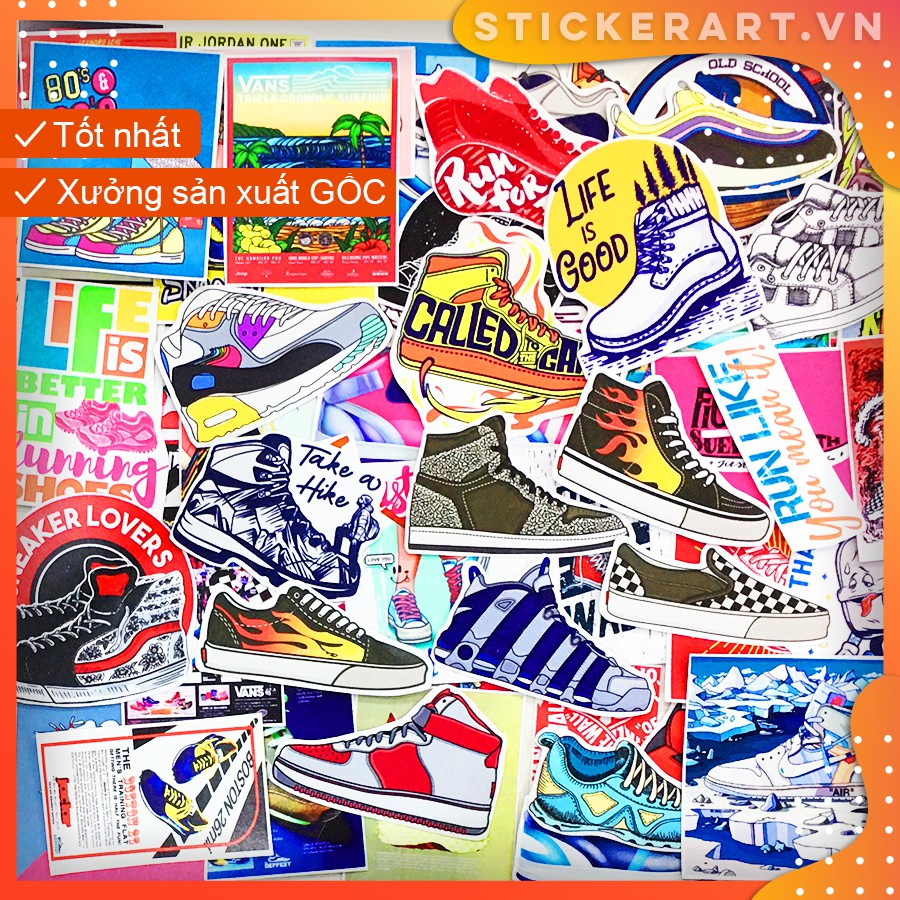 [SNEAKER LOVER] 139 Sticker chống nước/ ,dán xe laptop mũ bảo hiểm vali...