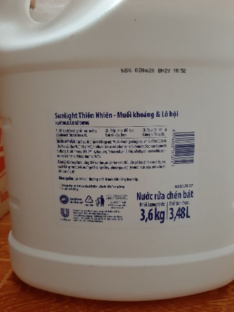 Nước rửa chén Sunlight Thiên Nhiên 3,6kg