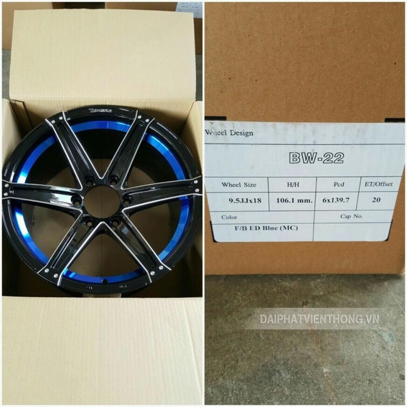 055 Mâm lazang xe ô tô 18 inch bw222