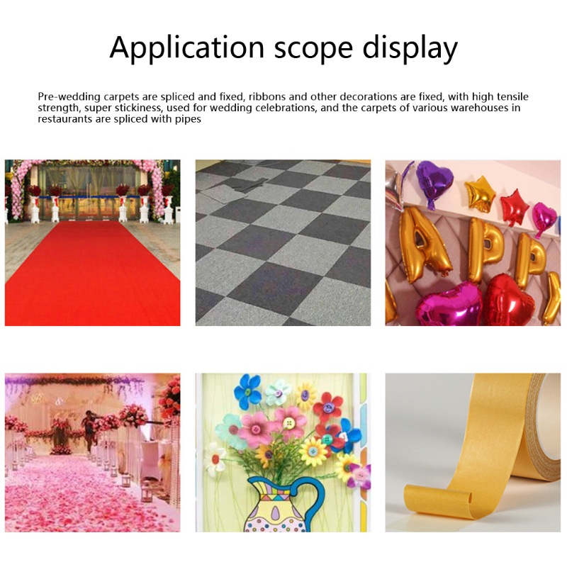 Cuộn Băng Keo Hai Mặt Bằng Vải Lưới Độ Dính Cao Dài 20m