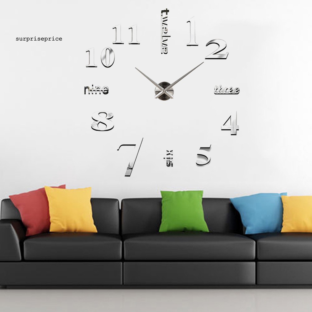 Đồng hồ dán tường cỡ lớn phong cách hiện đại