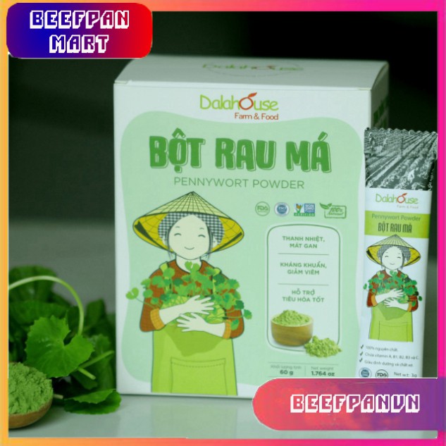 Bột Rau Má Nguyên Chất 100% Hộp 60gr - Dalahouse - Bổ Sung Chất Xơ - Chống Lão Hóa Da | BigBuy360 - bigbuy360.vn