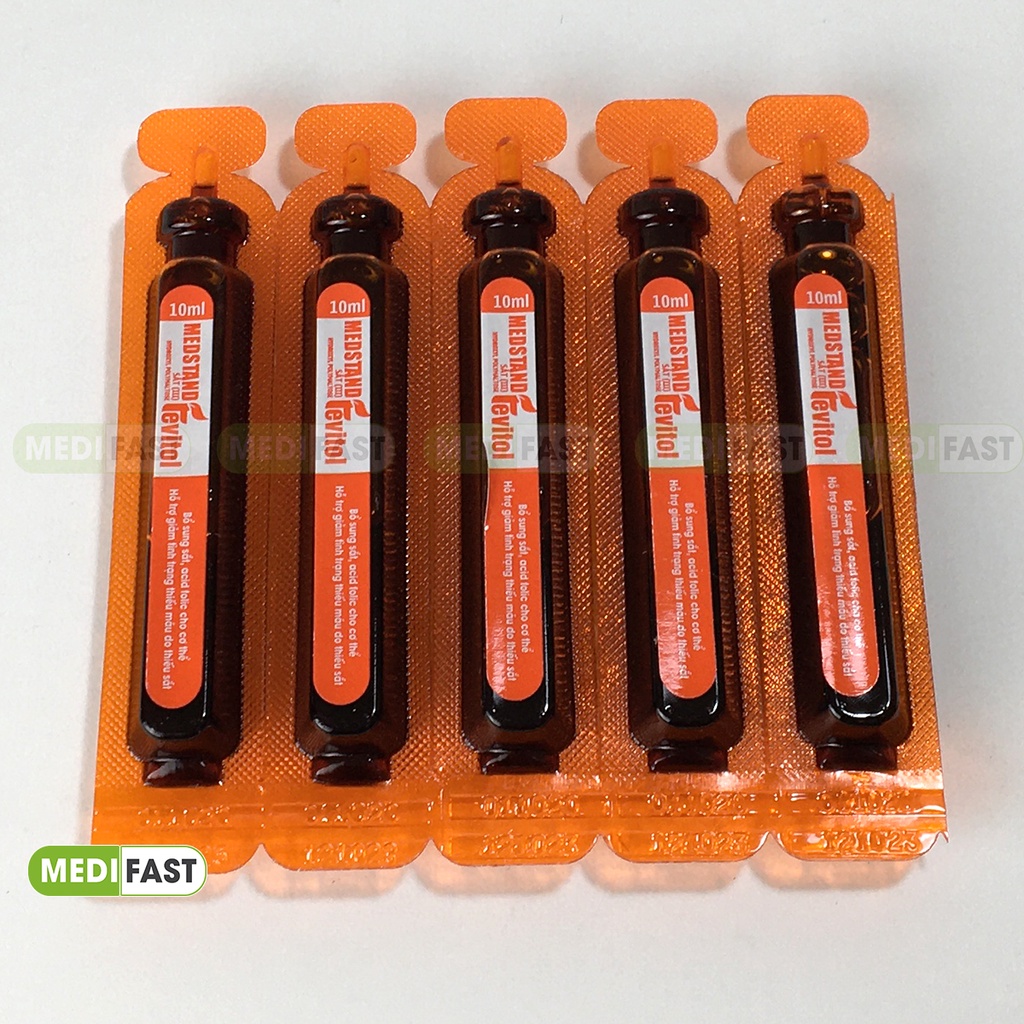 Thực phẩm bổ sung sắt cho bà bầu dạng ống - Không gây táo bón - Hộp 20 ống Medstand Fevitol