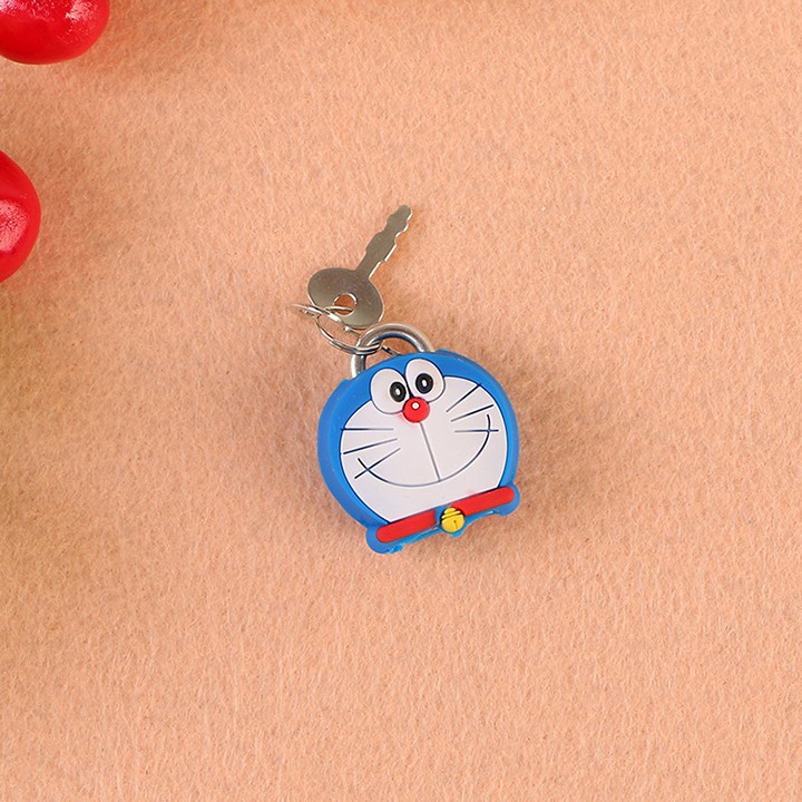 Ổ khóa mini vali balo du lịch hoạt hình Doraemon Riklakuma dễ thương bọc silicon chống trầy xước youngcityshop 30.000