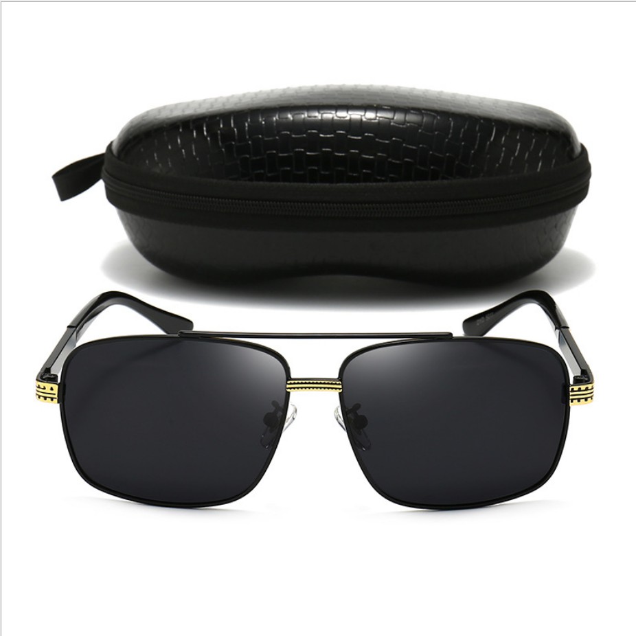 Kính mát nam M15 phân cực mới gọng vuông lớn thời trang hợp thời trang  lái xe gọng hợp kim thép