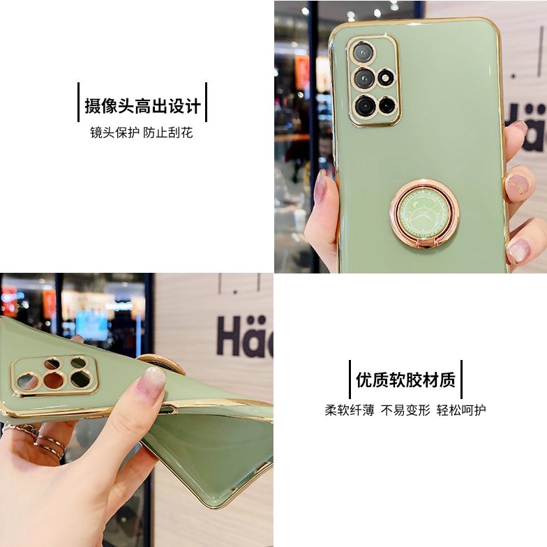 QIANZI Ốp Lưng Silicon Có Giá Đỡ Cho Samsung A32 A52 A72 A12 A02 A02S A51 A71 A50 A50S A30S A70