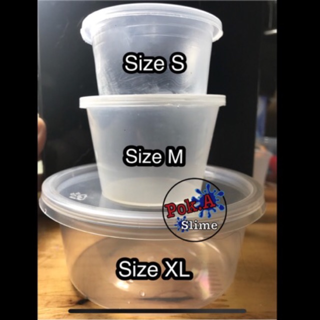 Combo 10 Hộp flan đựng slime (nhiều size)
