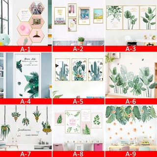 Miếng Dán Tường Trang Trí Nội Thất Hình Hoa Lá Đẹp Mắt
