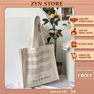 Túi Tote Vải Alice Chất Vải Canvas siêu dày dặn siêu đẹp phong cách Vintage
