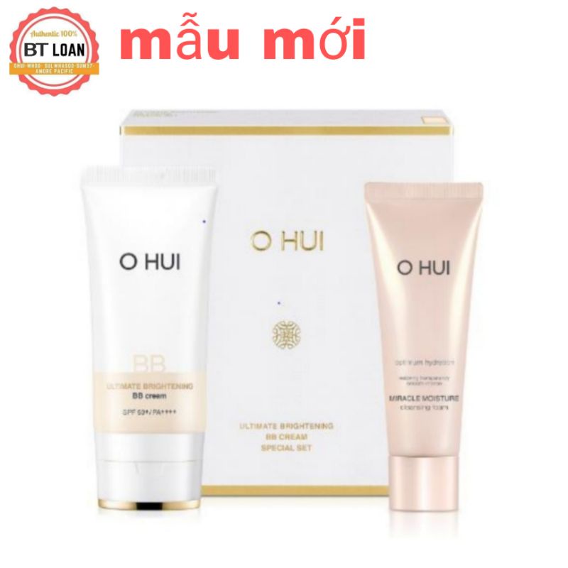 Set Kem nền che khuyết điểm hoàn hảo Ohui Second Skin BB Cream SPF 37/ PA++