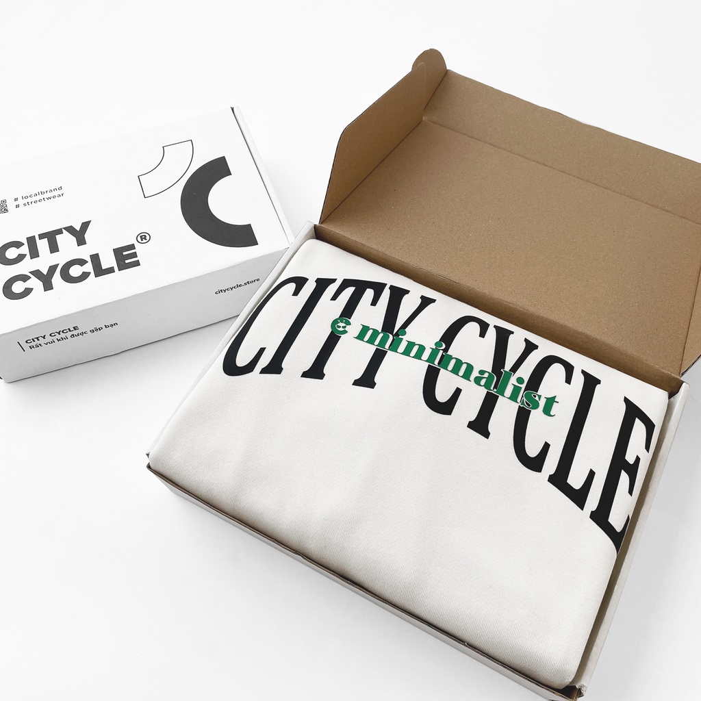 Áo hoodie local brand Minimalist City Cycle nỉ bông form rộng oversize unisex
