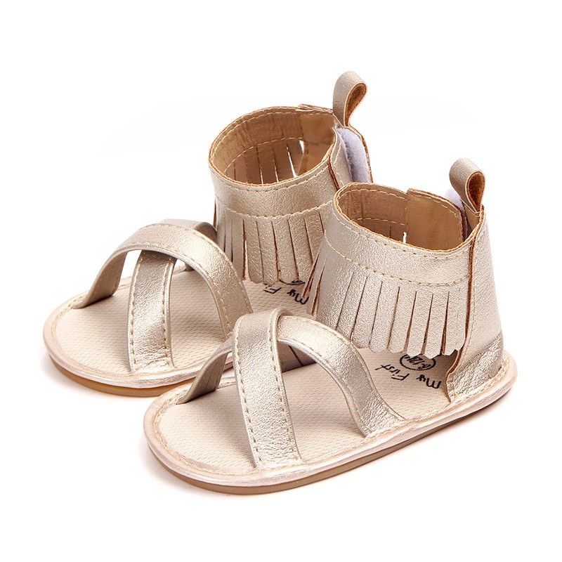 Giày Sandal Tua Rua Cho Bé 0-12 Tháng Tuổi