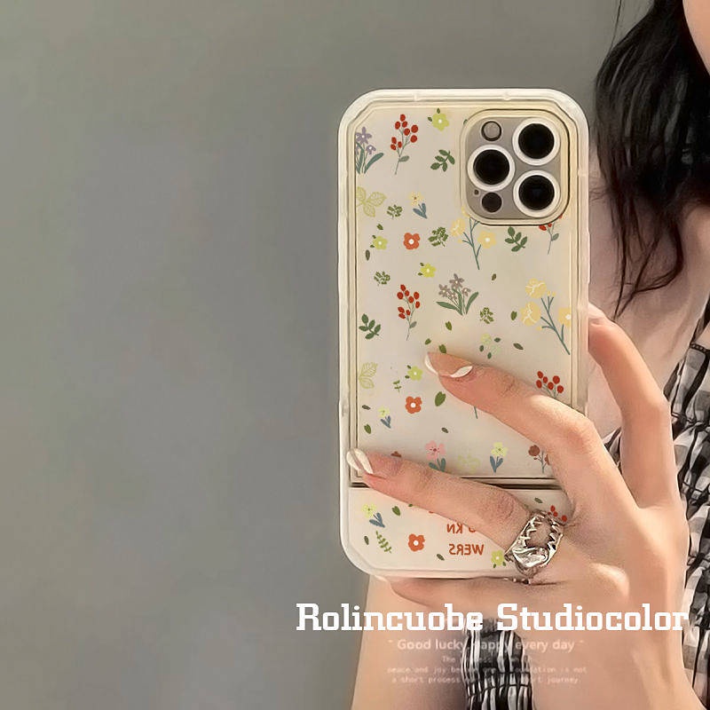 Small Floral Yellow Flower Suitable for Iphone13promax Apple 12 Phone Case 11 Invisible Bracket XR Female XS sQ0g